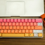 Multi-colored keyboard on the desktop