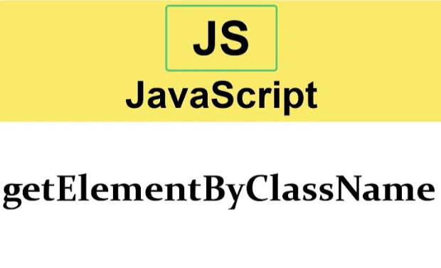 JS ge element by class words on yellow and white background