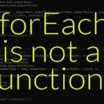 foreach is not a function words on coding background