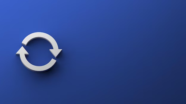 Reload symbol on blue background